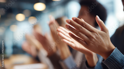 National employee appreciation day celebration with hands clapping in office showing gratitude and positive support for teamwork success