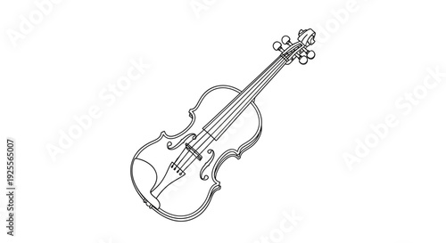 Violin Musical Instrument Illustration Artwork.