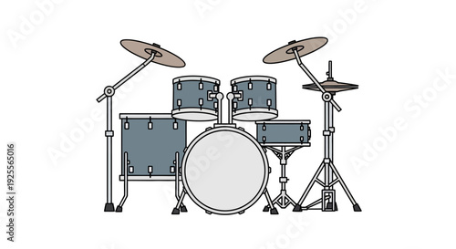 Photos Drum Set Musical Instruments Illustration.