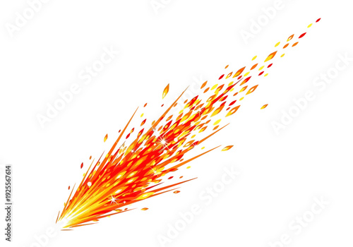 Vibrant Fireworks Explosion in Orange and Yellow.