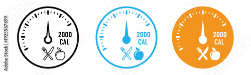 Calorie counter gauges