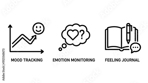 Personal Well-being Icons: Mood Tracking, Emotion Monitoring, and Feeling Journal
