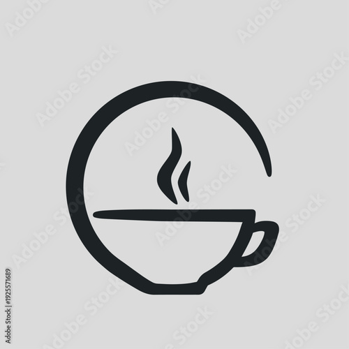 A cup of coffee logo vector
