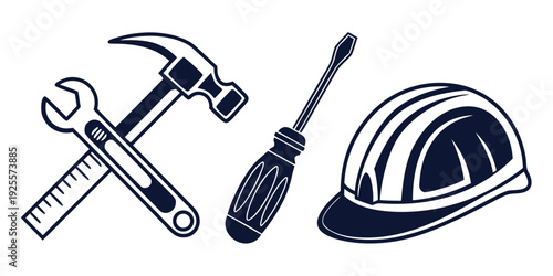 Essential tools and safety gear for construction and repair work