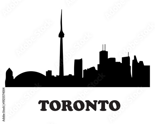 Toronto City Skyline Silhouette