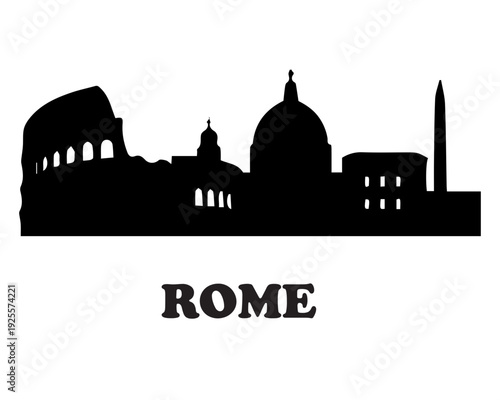 Rome Cityscape Silhouette