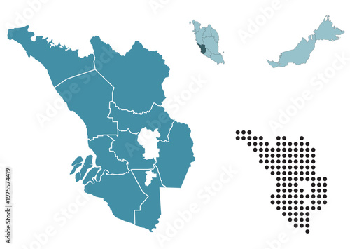 Set maps of Selangor state