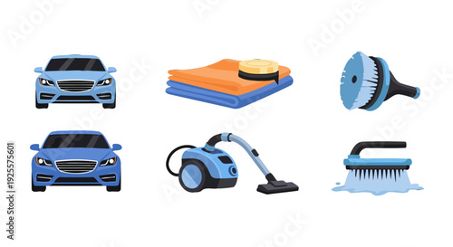 Modern Blue Sedan Car Front View with Illuminated Headlights and Sleek Design.