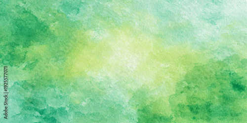 Green Watercolor Abstract: An artistic watercolor background in a soothing array of greens evokes a sense of freshness and harmony, with a luminous glow at its heart.