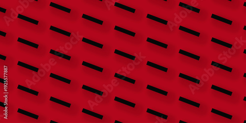 Red and black brick wall texture and solid bricks seamless pattern background. Architecture construction stone block brick wallpaper.	