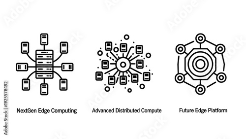 Next-Gen Edge Computing Icons: Distributed Compute and Advanced Network Platform for Future Technology and Data Processing Systems