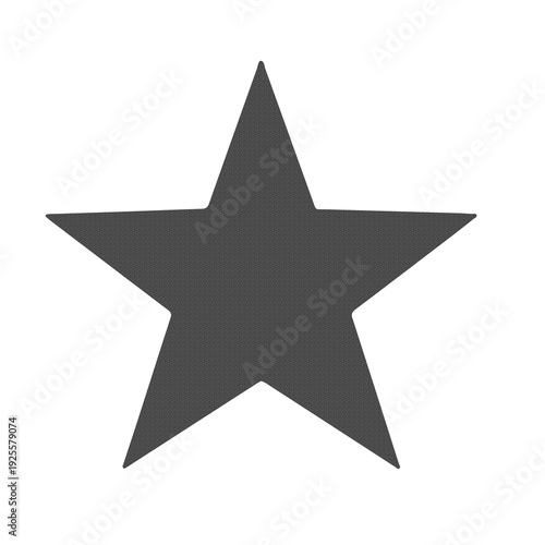 Star Favorite Rating Icon in Minimal Flat Gray Style Isolated on White Background