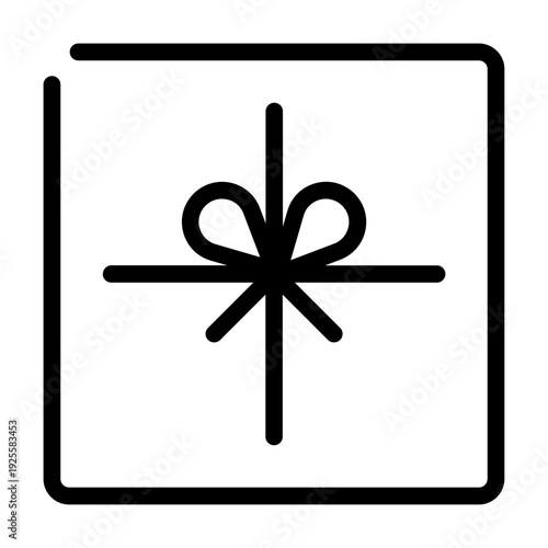 Framed gift box icon representing featured products, promotions, or highlighted gift offers.