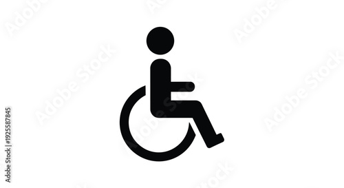 Accessible symbol depicting a person in a wheelchair silhouette