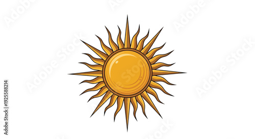 Golden sunburst emblem with radiating rays a striking silhouette