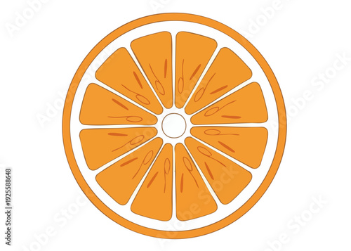 A vibrant orange slice graphic illustration.