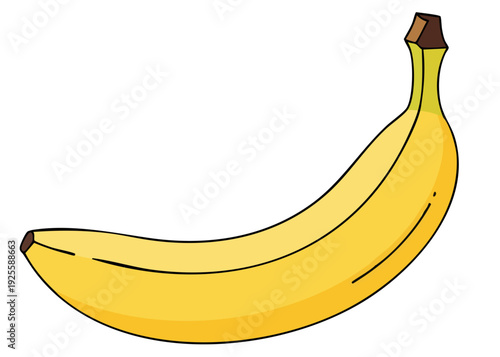 A cartoon illustration of a banana.