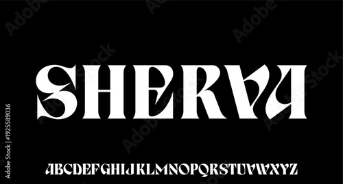 luxury and elegant font glamour style Alphabet vector	
