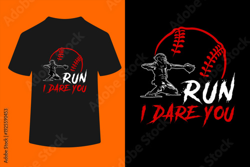 Run Steal I Dare You Humor Baseball Catcher Vintage T-Shirt
