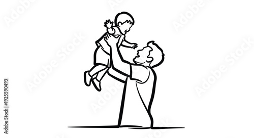 Father lifting child in the air a heartwarming family moment silhouette