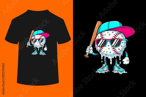 Baseball Life Style 101 Apparel Youth Drip Baseball Boys Kid T-Shirt
