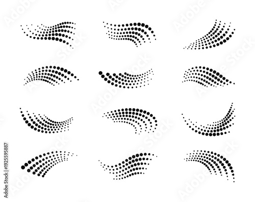 Wallpaper Mural Collection of Abstract Halftone Dot Swirls and Waves Torontodigital.ca