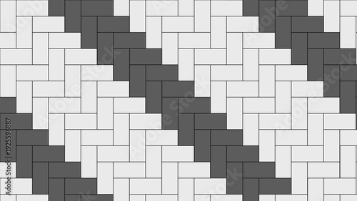 Modern geometric pattern with gray and white tiles