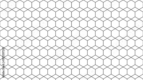 Modern geometric pattern with interconnected hexagons