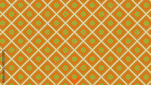 Vibrant orange and green geometric pattern for modern design