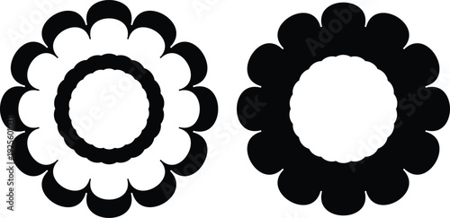 Minimal Flat Style Abstract Flower Shape Graphic Elements for Branding and Logo Design