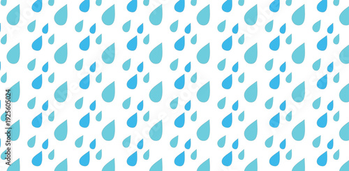 Blue Raindrop Pattern Wallpaper: Elegant Seamless Water Drop Illustration for Creative Backgrounds and Minimalist Digital Art Design Projects Featuring Light Blue Tones on a Clean White Backdrop