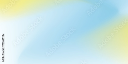 Abstract blurred gradient mesh background in blue and yellow colors