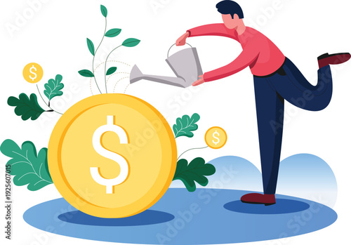 Marketing Funnel and Sales Conversion Process – Digital Business Flat Vector Illustration