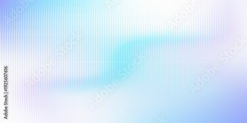 Soft glass ripple gradient in icy pale blue and lavender hues. Delicate reeded texture with frosted distortion effect and minimal vertical blur. Glass texture, vector illustration