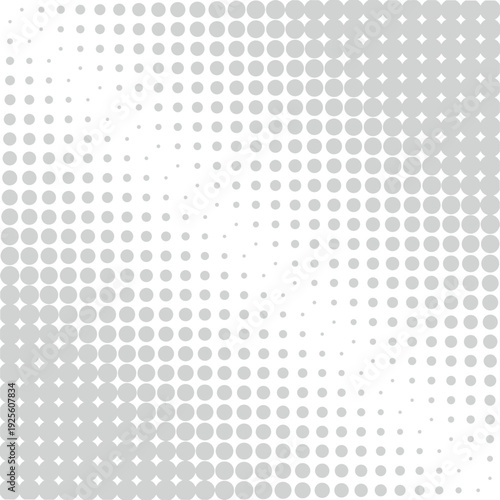 Gray Vector halftone pattern easy edit for you design. Vector dots pattern on a white. Retro dots. Retro styled background of halftone dots.