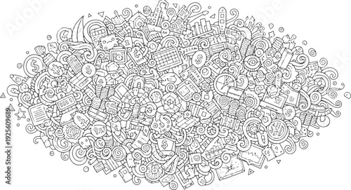 Set of artist supplies. Art and craft accessories such as brushes, knife, color, easel, palette. Vector illustration isolated on white background. Doodle hand drawn painting objects collection vector