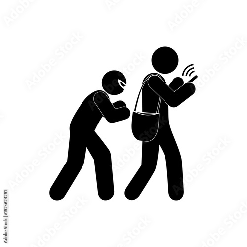 Pickpocket icon isolated on a white background. Flat vector illustration design.