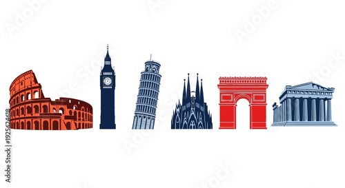 Famous Landmarks and Monuments from Around World.