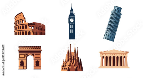 Famous Landmarks from Around the World.