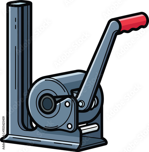 Hole punch machine for office use and paperwork management isolated on transparent background, Vector