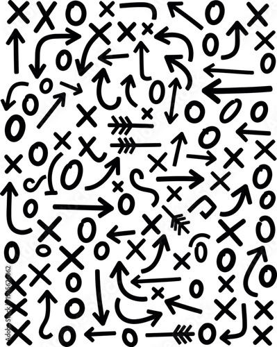 A complex diagram of football plays with arrows and symbols