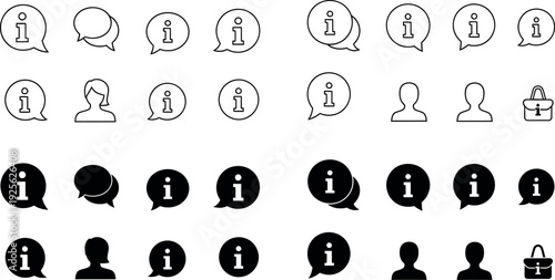 A collection of various lowercase letter i and quotation mark symbols