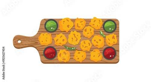 Flat lay of cheese and olives on a wooden cutting board against a white background
