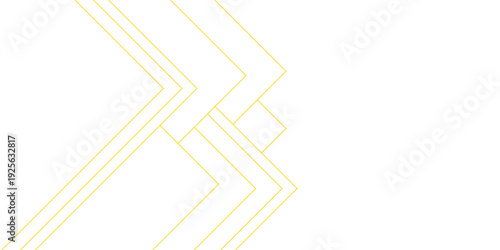 Vector Abstract geometric chevron design in a minimalist style, featuring overlapping golden lines with copy space for design purpose. Design