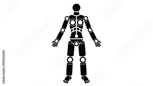 Human Body Diagram with Joints and Bones.