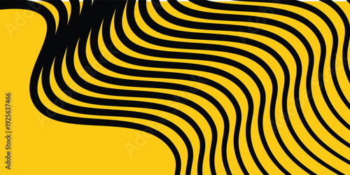 Horizontal and crossed caution tapes with black and yellow chevron print. Warn borders in construction work zone or criminal scene.