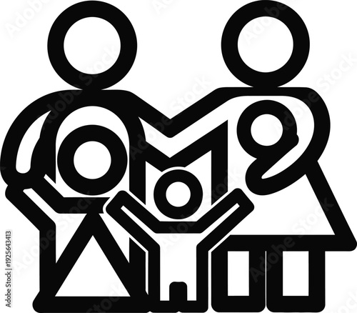 family love heart icon