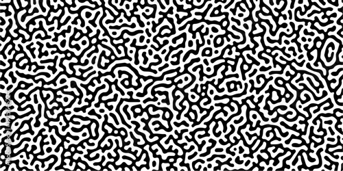 abstract turing pattern background, organic reaction diffusion texture, black and white maze
