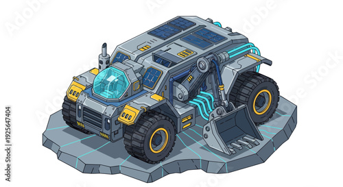 Futuristic Toy Car with Neon Lights.