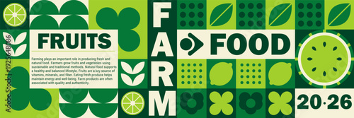 Leaf food with fruit summer mosaic and lemon pattern geometric.